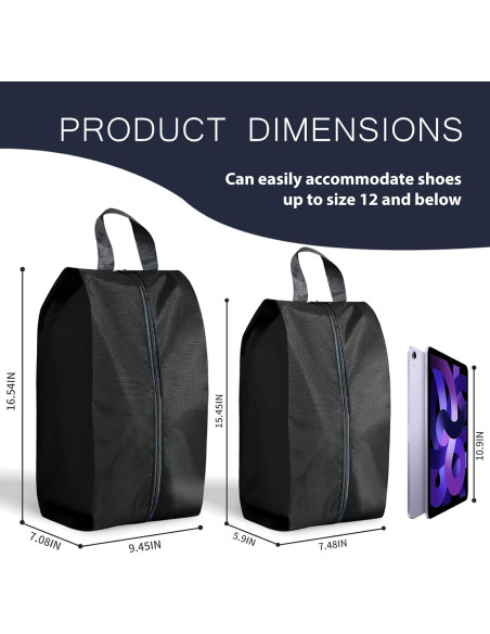 Bolsas de Viaje para Zapatos MiHeeHome - Paquete de 4 Impermeables