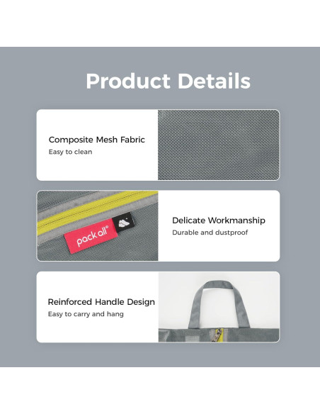 Bolsa de Zapatos Pack All Resistente al Agua 2-Pack Gris