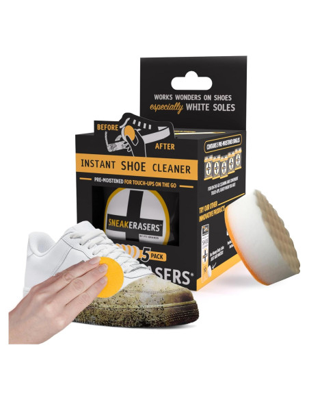 Esponjas Limpiadoras SneakERASERS - Paquete de 5 para Zapatillas Blancas