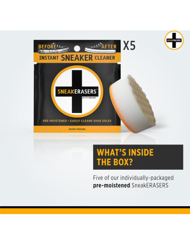 Esponjas Limpiadoras SneakERASERS - Paquete de 5 para Zapatillas Blancas