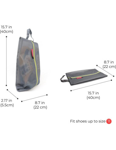 Bolsa de Zapatos Pack All Resistente al Agua 2-Pack Gris