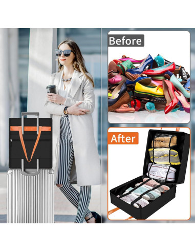 Bolsas de Viaje para Zapatos SelfTek, Organizador Impermeable 6 Pairs