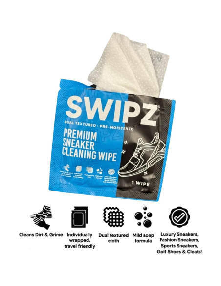 Toallitas limpiadoras Swipz para zapatillas - 12 unidades
