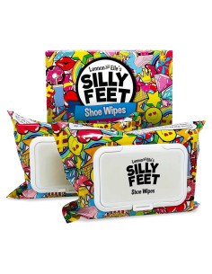Toallitas Limpiadoras de Zapatos Silly Feet - 60 Unidades Aroma Chicle