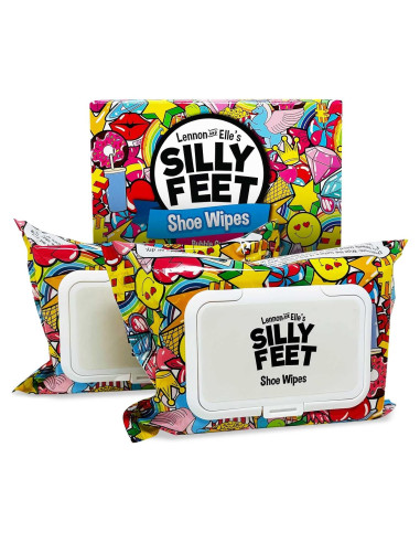 Toallitas Limpiadoras de Zapatos Silly Feet - 60 Unidades Aroma Chicle