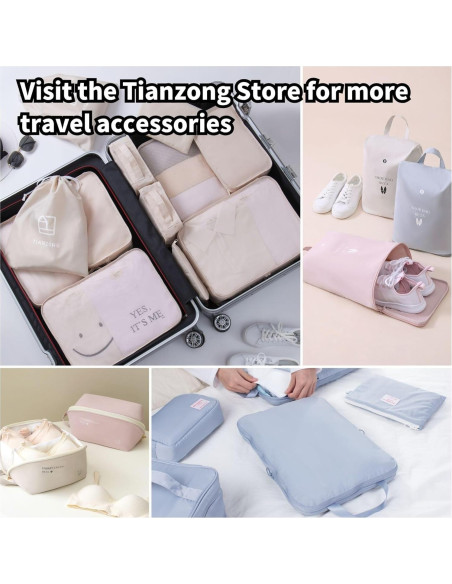 Bolsa de Viaje para Zapatos TIANZONG Beige - 2 Paquetes