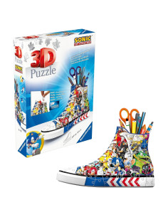 Rompecabezas 3D Zapatilla Sonic Ravensburger 108 Piezas