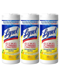 Toallitas Desinfectantes Lysol 105 Unidades Flor de Limón