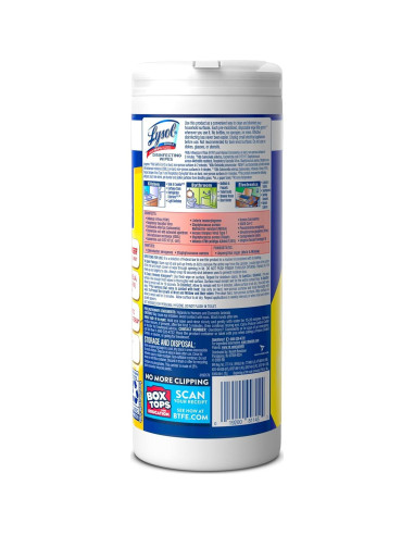 Toallitas Desinfectantes Lysol 105 Unidades Flor de Limón