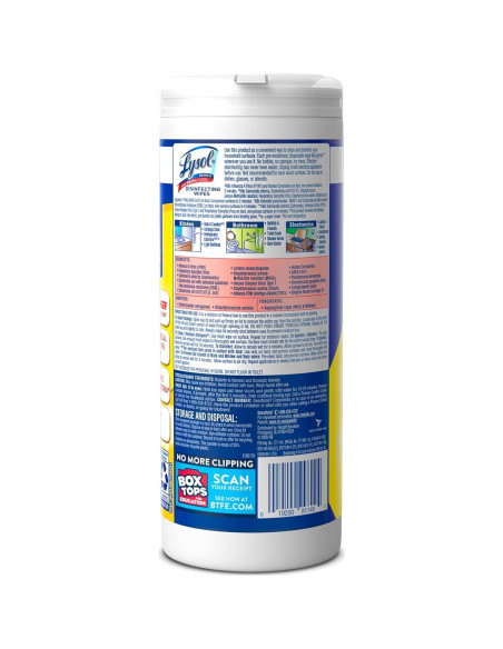 Toallitas Desinfectantes Lysol 105 Unidades Flor de Limón