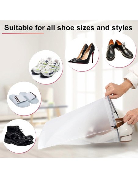 Vivinin 18 Bolsas para Zapatos 30cm x 40cm - Almacenamiento Viaje