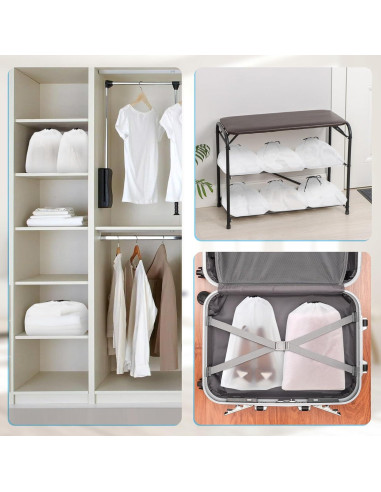 Vivinin 18 Bolsas para Zapatos 30cm x 40cm - Almacenamiento Viaje