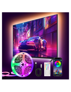 Tira LED RGB PSTAR 3m para TV 32-45" con Control Remoto