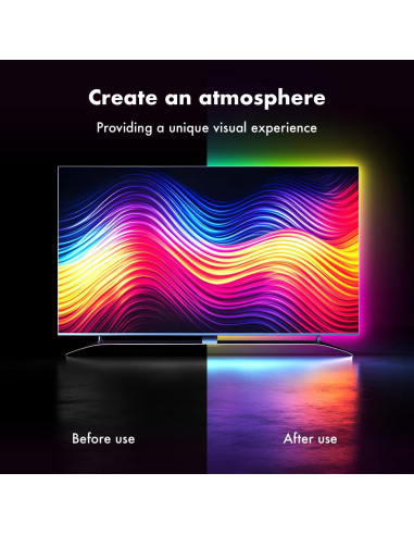 Luces LED RGB para TV MORIACC 5m, Control Remoto y APP