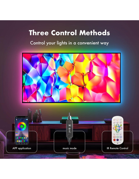 Luces LED RGB para TV MORIACC 5m, Control Remoto y APP