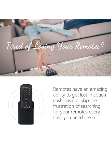 Soporte de Control Remoto SIBRANT 2 Pcs Autoadhesivo Negro