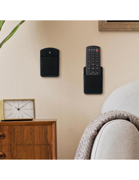 Soporte de Control Remoto SIBRANT 2 Pcs Autoadhesivo Negro
