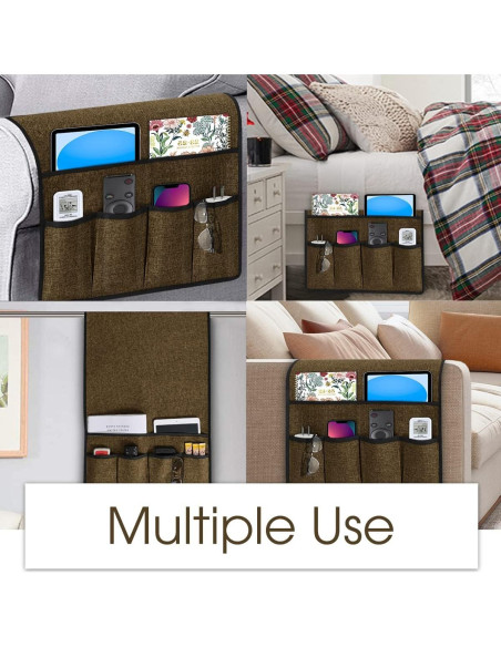 Caddy Organizador de Reposabrazos Joywell Chocolate 6 Bolsillos