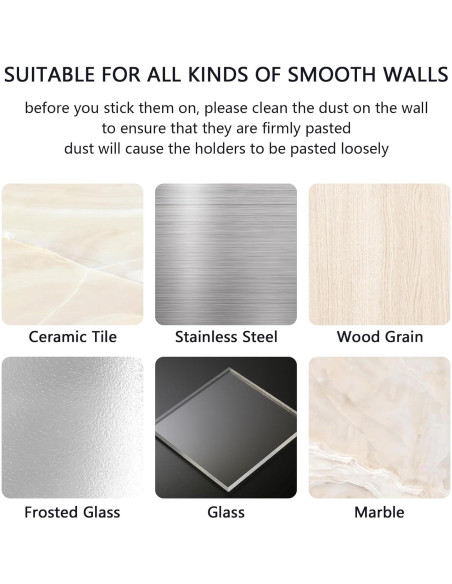 Soporte de Control Remoto SIBRANT 2 Pcs Autoadhesivo Negro