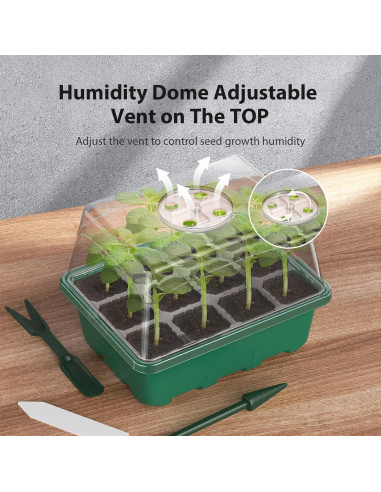 Bandeja para Iniciar Semillas POROLIR 10PCS Verde 12 Celdas