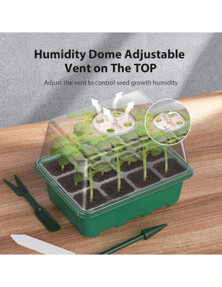 Bandeja para Iniciar Semillas POROLIR 10PCS Verde 12 Celdas