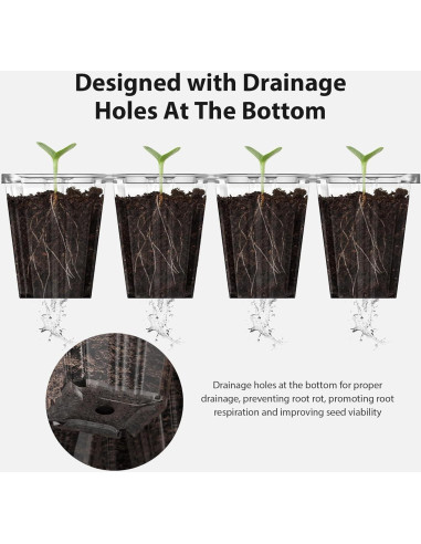 Bandeja para Iniciar Semillas POROLIR 10PCS Verde 12 Celdas