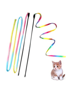 Varita Interactiva para Gatos M JJYPET 2 Pcs Cinta Colorida