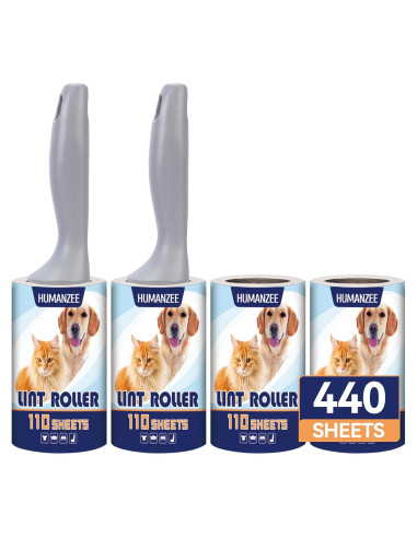 Rodillo de Pelusa Extra Pegajoso Humanzee - 440 Hojas y 2 Mangos