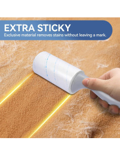 Rodillo de Pelusa Extra Pegajoso Humanzee - 440 Hojas y 2 Mangos 2