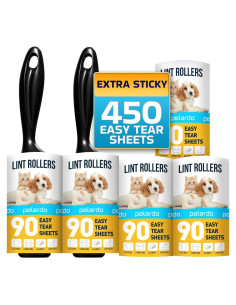 Rodillos para Pelusa Polardo - 5 Pcs, 450 Hojas Pegajosas