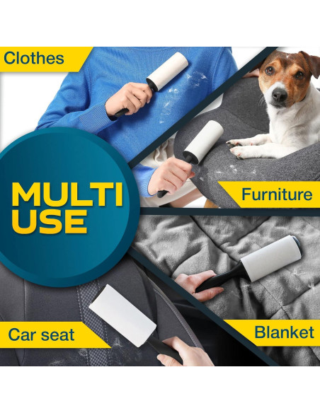 Rodillos para Pelusa Polardo - 5 Pcs, 450 Hojas Pegajosas