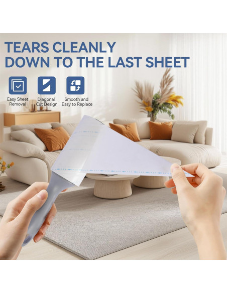 Rodillo de Pelusa Extra Pegajoso Humanzee - 440 Hojas y 2 Mangos