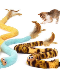 Juguetes para Gatos AZOFFYIU - Varita y Pelotas de Plumas 6 Pzas 2