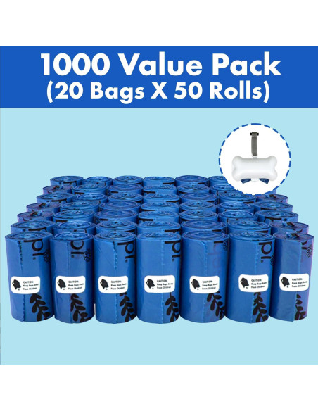 Bolsas de Desechos para Perros GORILLA SUPPLY 1000 Unidades 23x33cm