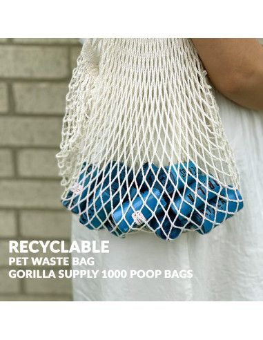 Bolsas de Desechos para Perros GORILLA SUPPLY 1000 Unidades 23x33cm