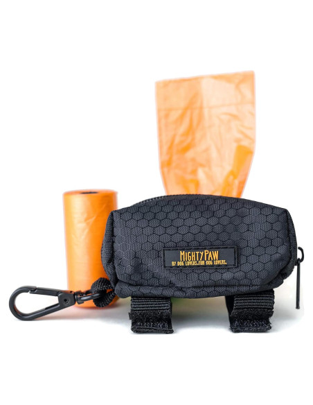 Soporte para bolsas de excremento de perro Mighty Paw - Negro