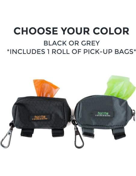 Soporte para bolsas de excremento de perro Mighty Paw - Negro
