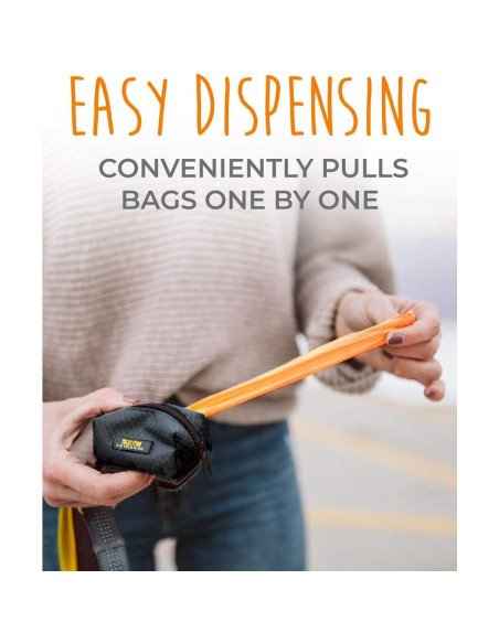 Soporte para bolsas de excremento de perro Mighty Paw - Negro