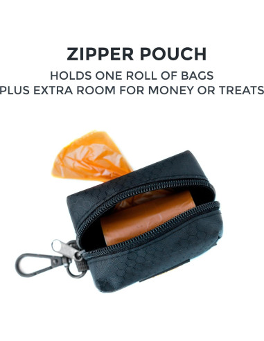 Soporte para bolsas de excremento de perro Mighty Paw - Negro