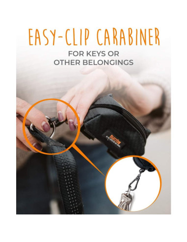 Soporte para bolsas de excremento de perro Mighty Paw - Negro