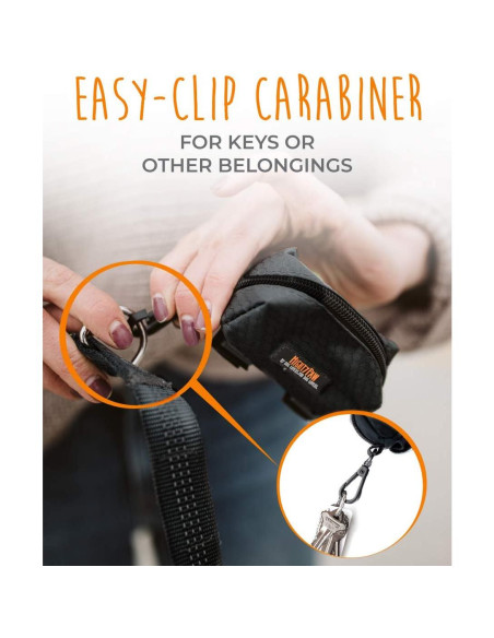 Soporte para bolsas de excremento de perro Mighty Paw - Negro