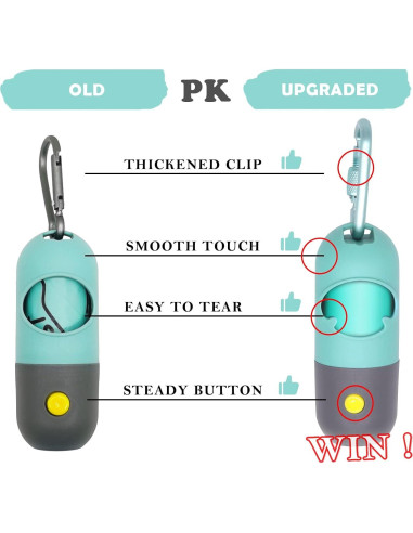 Dispensador de Bolsa de Excremento para Perro YUCHIYA LED Azul