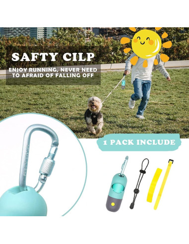 Dispensador de Bolsa de Excremento para Perro YUCHIYA LED Azul