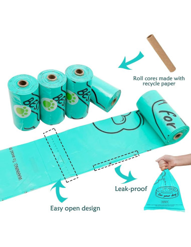 Dispensador de Bolsa de Excremento para Perro YUCHIYA LED Azul