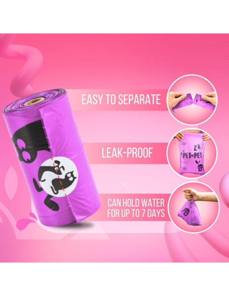 Bolsas de Caca para Perros PET N PET 288 Cuentas Aroma Lavanda