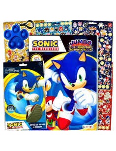 Libro de Colorear Sonic The Hedgehog + Set de Stickers 300 pcs