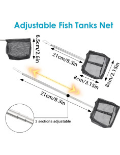 Red para Acuario Yuanan con Mango Telescópico 21-48 cm 2