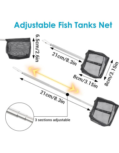 Red para Acuario Yuanan con Mango Telescópico 21-48 cm