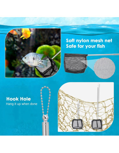 Red para Acuario Yuanan con Mango Telescópico 21-48 cm