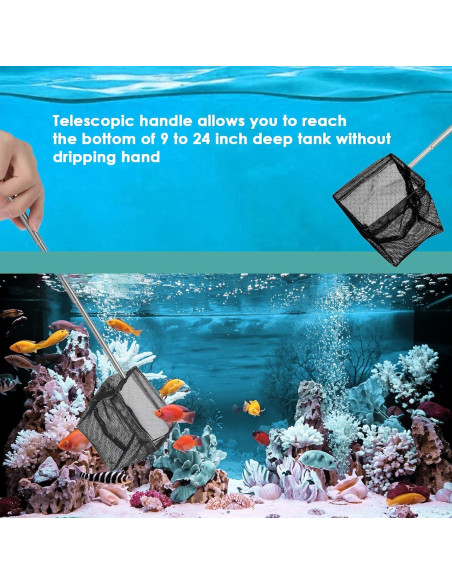 Red para Acuario Yuanan con Mango Telescópico 21-48 cm